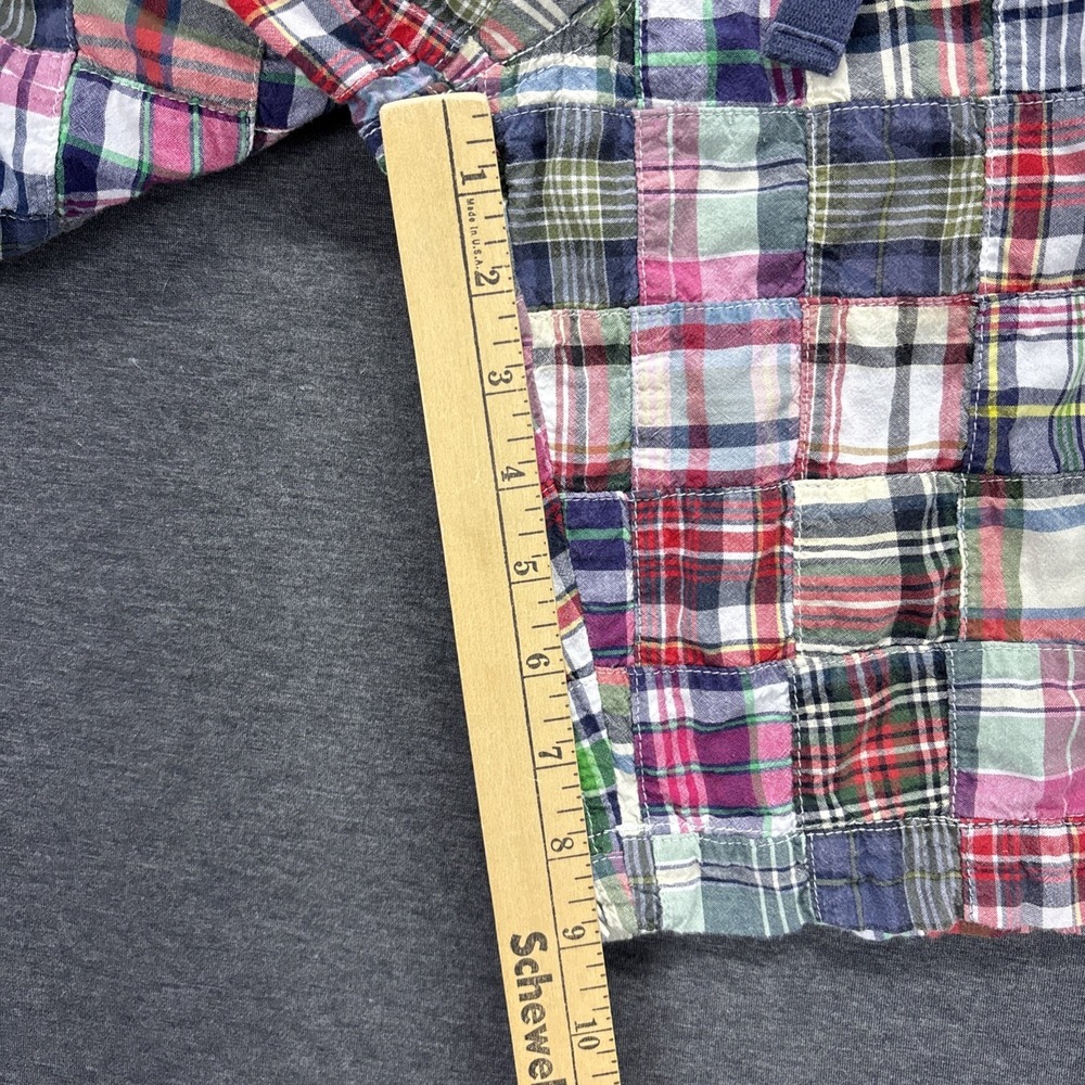 J. Crew Field Shorts Mens 31 Madras Plaid Patchwork Multicolor Preppy Coastal - Picture 6 of 14